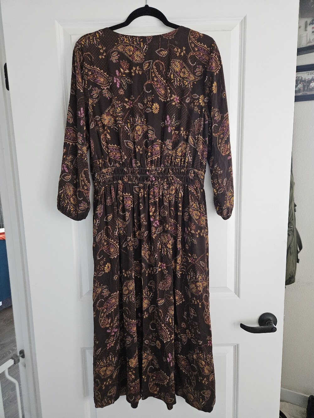 J.Jill Floral Smocked-Waist Dress Size Medium - Picture 7 of 7